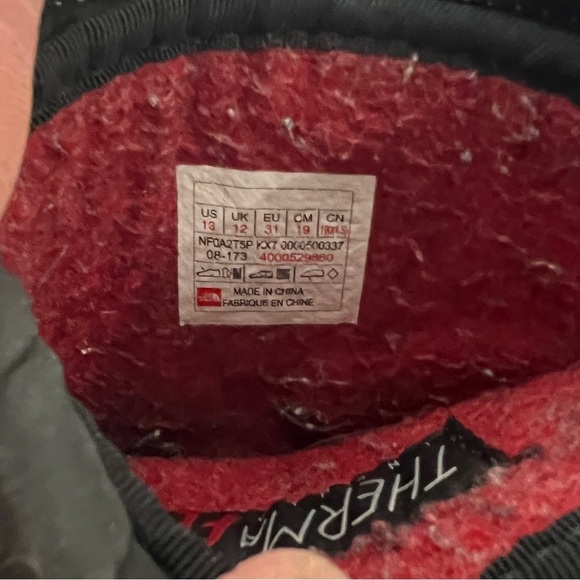 The North Face Unisex Kid's Alpenglow IV Insulated Snow Boots Black Size 13 - Picture 7 of 8